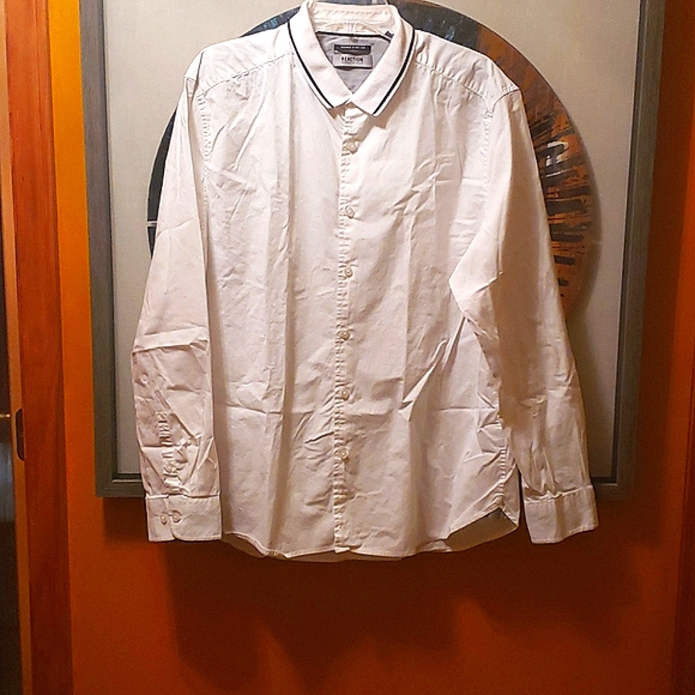 REACTION KENNETH COLE WHITE BUTTON-DOWN SHIRT